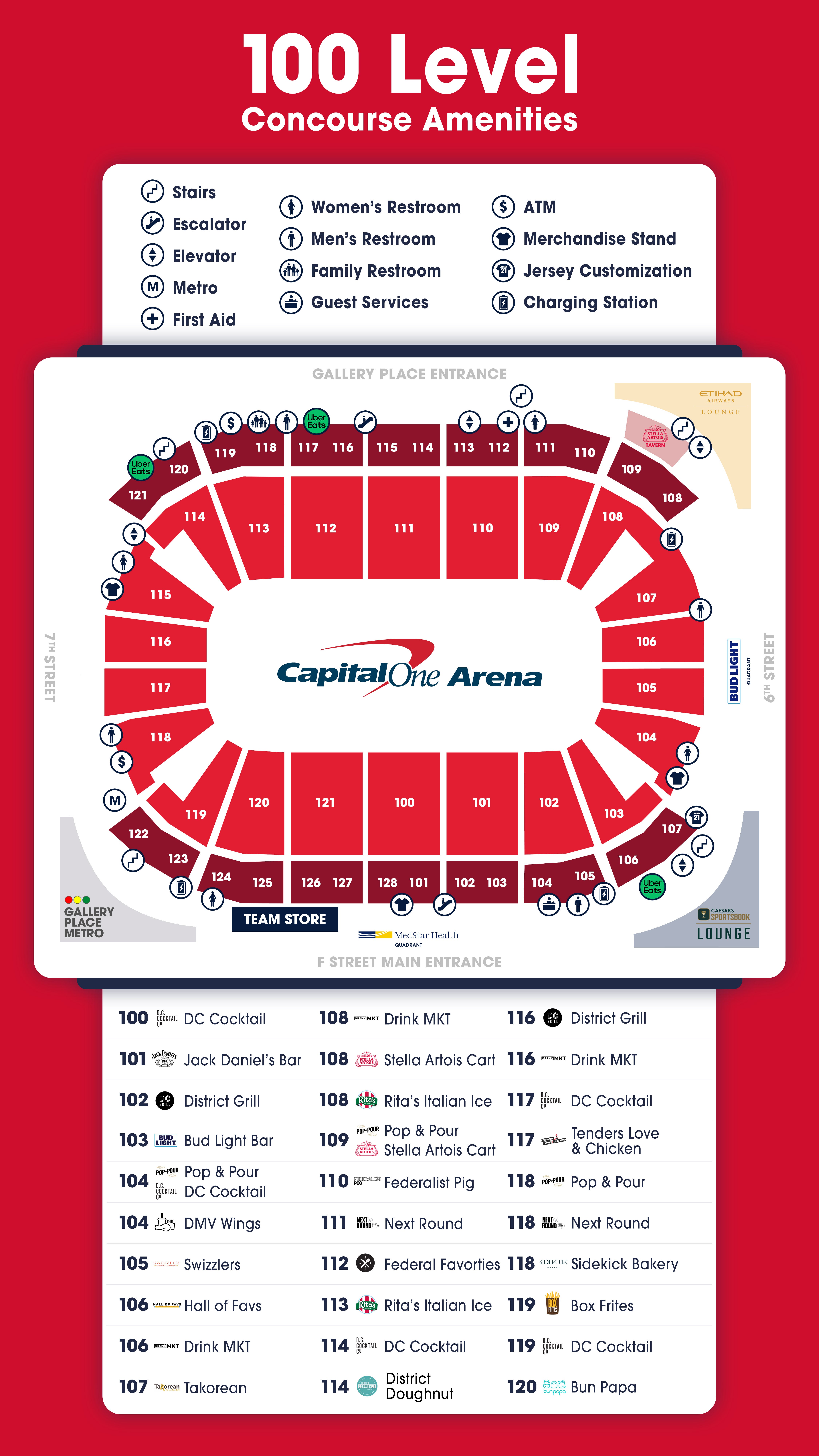 Capital One Arena, Washington DC - Seating Chart View